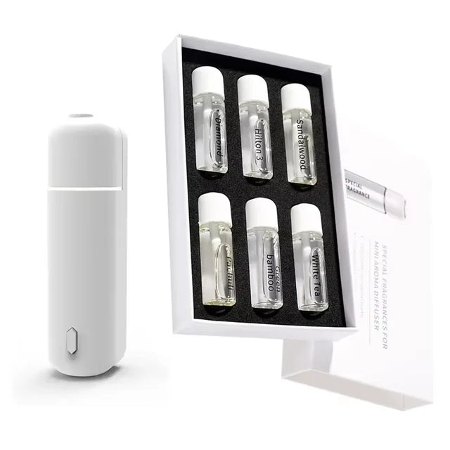 Car Aroma Diffuser Vent Clip Car Air Freshener  Rechargeable Scent Machine Fragrance Oil Waterless Essential Oil Diffuser