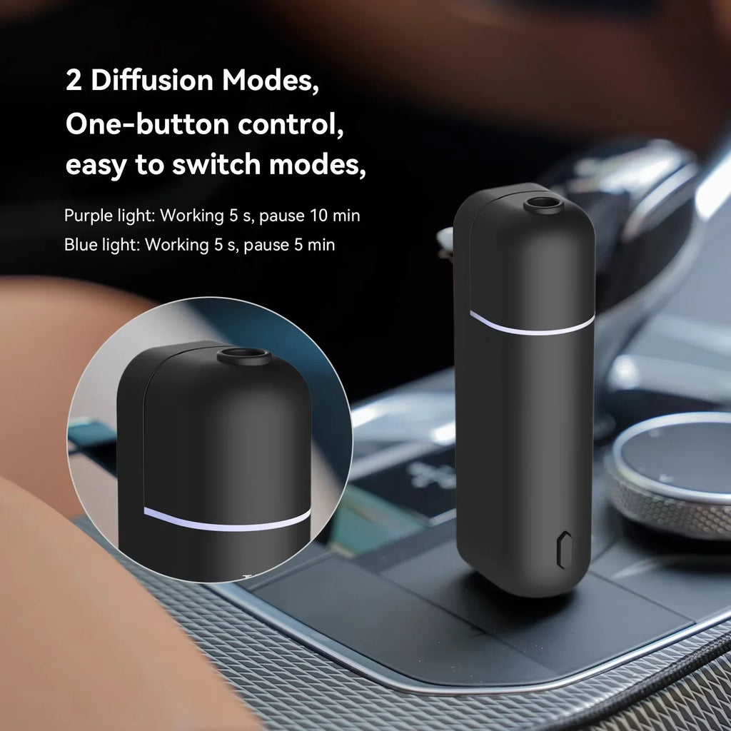 Car Aroma Diffuser Vent Clip Car Air Freshener  Rechargeable Scent Machine Fragrance Oil Waterless Essential Oil Diffuser