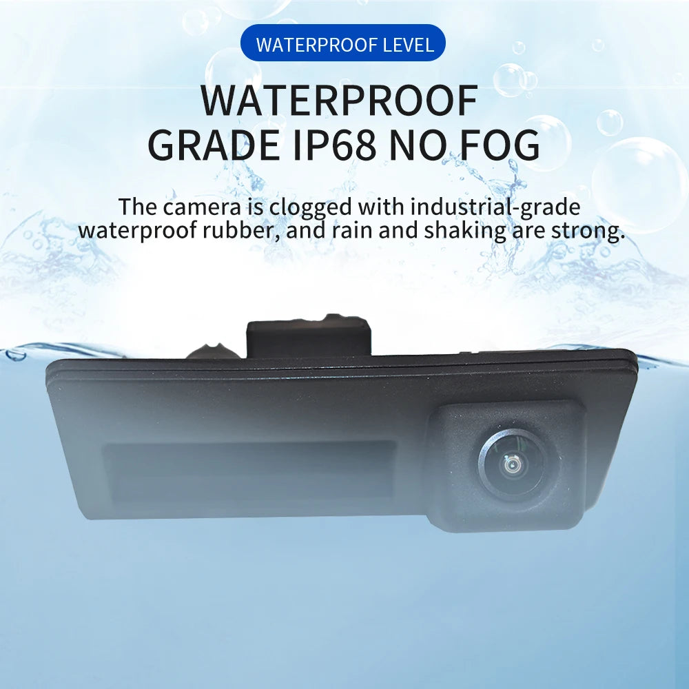 Tailgate Handle Rear View Camera for Audi A4 A5 Q5 VW Golf Passat Tiguan, HD CCD Parking Backup Camera
