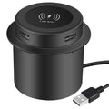 A65I! 10W Fast Wireless Charger Pop-Up Desktop Embedded Fast Wireless Charger with USB Port Universal for Smartphone
