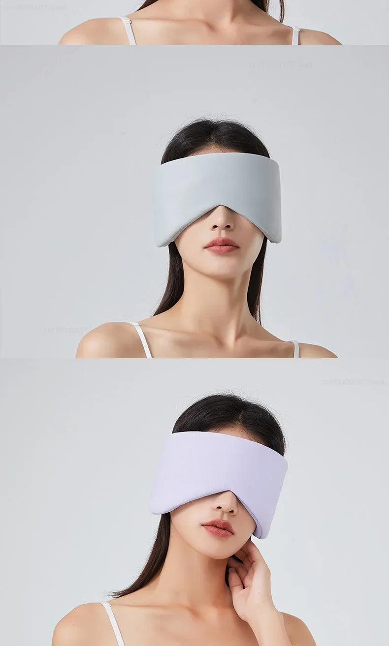 Travel Eye Mask Sleep Ice Silk Breathable Relieve Fatigue Warm Cool Double-sided Full Coverage Blackout Noise Reduction Eye Mask