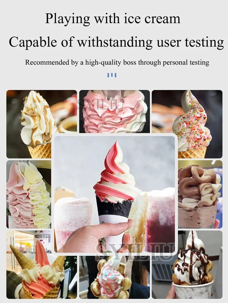 Patent High Tech Super Silence Ice Cream Maker Machine Mini Countertop Soft Ice Cream Machine