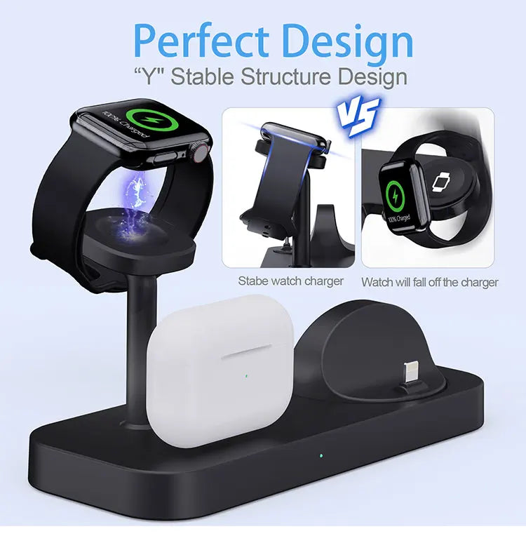 4-in-1 desktop wireless charger It can charge mobile phones, watches and headphones