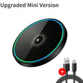 Fast Wireless Charger Compact Portable 15W Qi-Certified Wireless Charger Pad, Fast Charging Dock for iPhone & AirPods