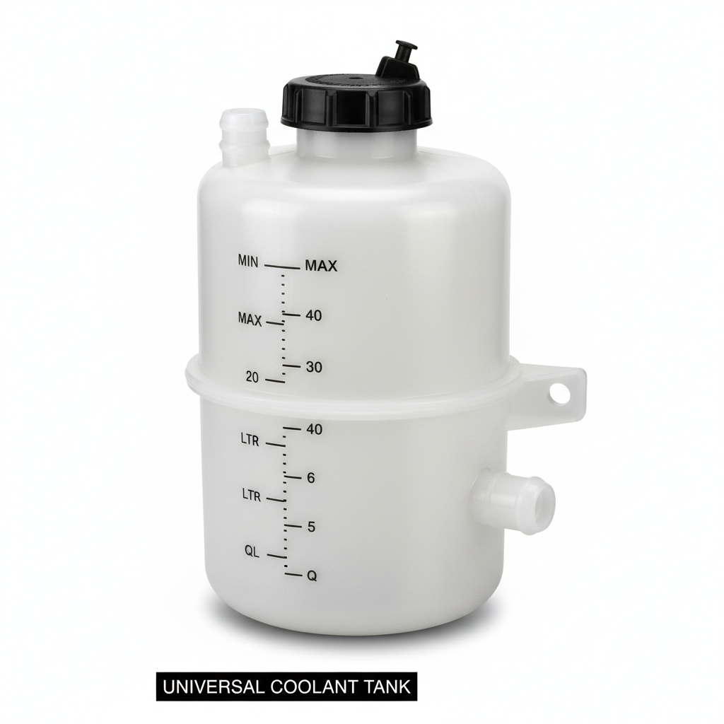 Universal coolant reservoir overflow tank