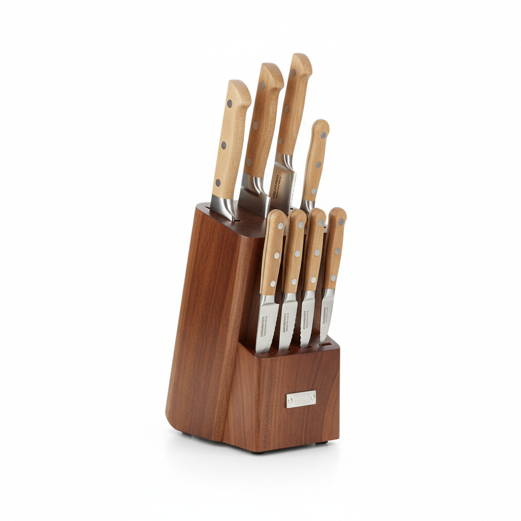 6-Piece Kitchen Knife Set with Wooden Block